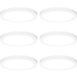 Sæt med 6 indbyggede eller overflademonterede spots hvid 30 cm inkl. LED 3-trins Dim to Warm - Trans