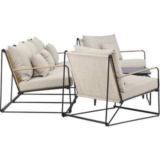 Venture Design Palazzo sofagruppe Beige med beige pude 3-personers sofa, 2 lænestole & bord 60x60/70x70 cm