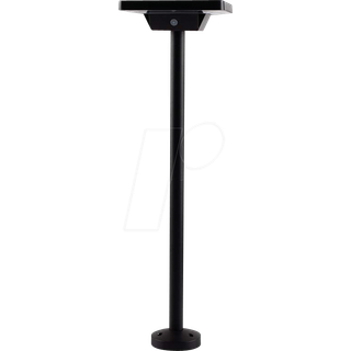 2W LED Spik Solar Havelampe - Aluminium, Påbygning, Base 3i1, Sort Hus - Kulør : 3-i-1