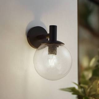 Lindby udendørs væglampe Dangan, klar, glas, Ø 20 cm