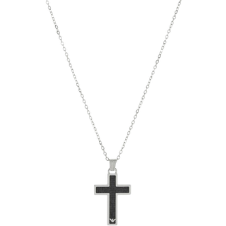 Emporio Armani Stainless Steel Cross Necklace Men’s EGS1705040
