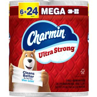 Charmin Ultra Strong Toalettpapper 6 mega rullar = 24 vanliga rullar