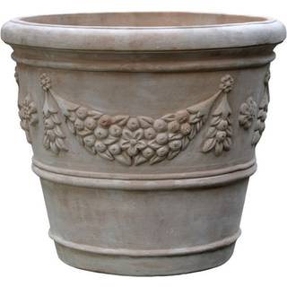 Macao Krukke Terracotta - Riller med ranke - Stor