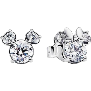 Pandora 293219C01 Damen-Ohrstecker Disney Micky Maus & Minnie Maus Funkelnd