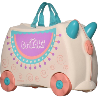 Trunki h?ndbagage og b?rns kuffert til at sidde p? | B?rns opstandne gave til piger og drenge | Trolley Pink