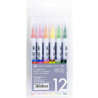 Clean Color Pensel Pen Sæt m. 12, ZIG RB-6000AT-12VA
