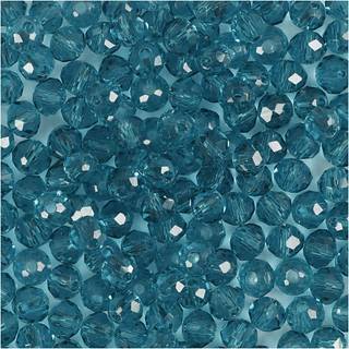 Facetperler, 4mm Turkis / 45 stk