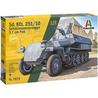 Italeri -7079 SD.KFZ. 251/10 3,8 cm PAK 1:72 Skala Model Kit Plastik Model til at samle model, hvilket g?r IT7079