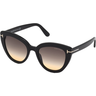 TOM FORD Kvinde FT0845 Izzi 01B Solbriller Acetat Sort Grå Cat Eye Normal Skygge