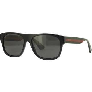 Gucci Mand GG0341S 002 Solbriller Acetat Sort Grå Firkantet Polariseret