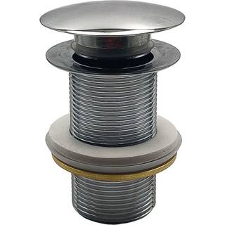 Bundventil push-up 1.1/4" i krom uden overløb