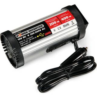 Omformer DC/AC 12V->230V - Power Inverter 200 Watt - USB & Led Indikator