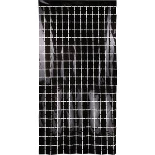 Festgardin Sort Metallic 100x200 cm – Tilfør elegance til enhver festlig lejlighed