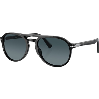 Persol Unisex PO3235S EL PROFESOR SERGIO 095/S3 Solbriller Acetat Sort Blå Pilot Polariseret Skygge