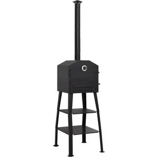 Udendørs Pizzaovn Med 2 Ildfaste Sten Kulfyret