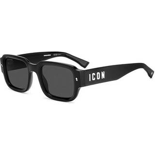 Dsquared2 Mand ICON 0009/S 807/IR Solbriller Plast Sort Grå Geometrisk