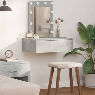 Klædeskab Med Skuffe Grå 60 X 40 X 70 Cm Konstrueret Træ