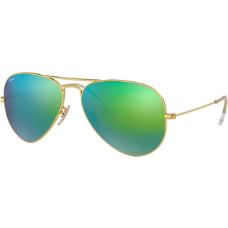 Ray - Ban Unisex RB3025 AVIATOR 112/19 Solbriller Metal Guld Grøn Pilot Normal