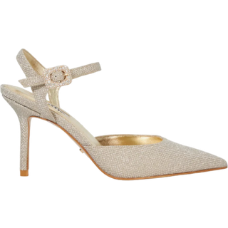 Dune London Dune London Glitter Gold Standard Fit Channel Y Back Open Court Heels