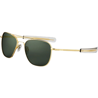 Randolph Engineering Unisex AF106 Gold 23k Outlet solbriller Metal Guld Grøn Firkantet Normal
