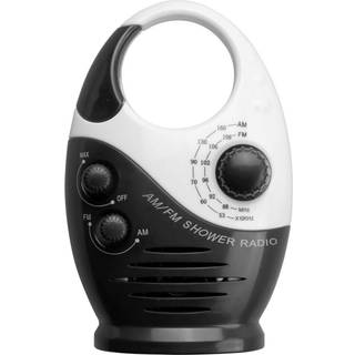 AM/FM Mini Bruserradio Vandtæt Badeværelsesradio Hængende Musikradio
