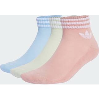 3-Stripes ankelsokker, 3 par - Wonder Mauve / Linen Green / Clear Sky - 43-45