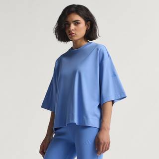 Blød Lux løs t-shirt - Blue Fusion