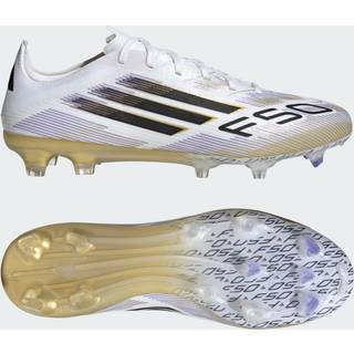 F50 Pro Firm Ground støvler - Cloud White / Core Black / Gold Metallic - 40 2/3