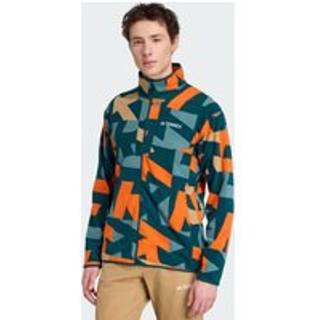 Terrex Multi Printed Full-Zip Fleece jakke - Aurora Ivy / Semi Impact Orange