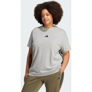 Essentials 3-Stripes Cotton Plus Size T-shirt - Medium Grey Heather / Black - 4X