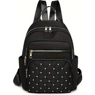 TEMU Large Capacity Backpack With Adjustable Strap - Lightweight, Durable, Multi-, Zipper Closure, Polyester Lining, Perfect For & Travel, Backpack| Backpack|durable Backpack