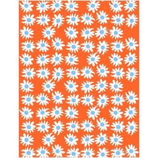 Marimekko Rakastaa ei rakasta bomuldsstof Orange-Off-white-light blue