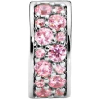 Pandora Charm - Rosafarbener Pavé-Glanz - 791817PCZ - pink