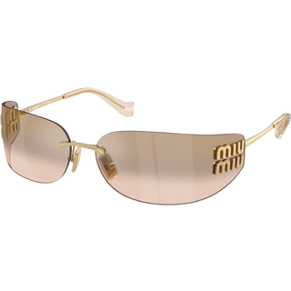Miu Miu Kvinde MU A51S 5AK20P Solbriller Metal Guld Brun Firkantet Normal Spejl