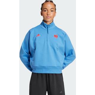 France Rugby ADIDAS Z.N.E. Travel Quarter-Zip trøje - Focus Blue - 2XS