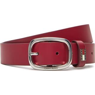 Oval Buckle Leather Belt