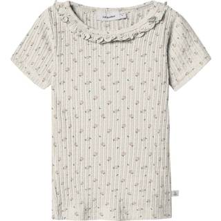 Lil Atelier Hulla Hua SS Slim Top - Coconut Milk