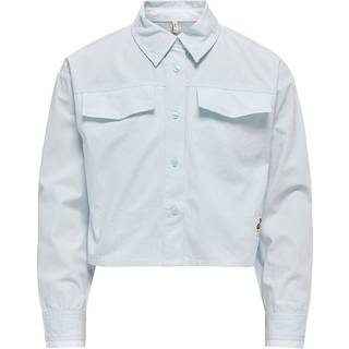 Only Piger Clara Short Label Bluser og skjorter Blå