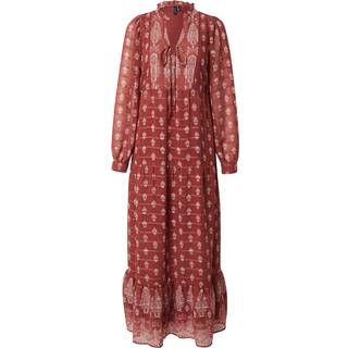 VERO MODA VERO MODA Red Frill Neck Detail All-Over Printed Woven Maxi Dress - M 10