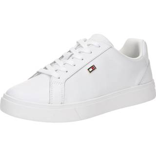 Enamel Flag Leather Court Trainers