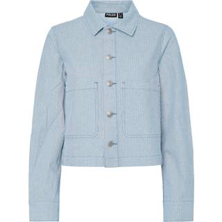 Pcbillo Stribet Denimjakke