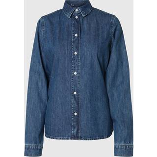 Bea Noa Fitted Denim Skjorte, Medium Blue Denim, 34