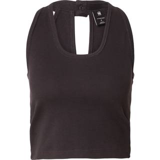 Back Snap Slim Cropped T-Shirt - Black - Women