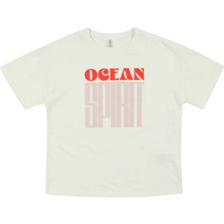 Only Piger Abelone Word Top Box T-Shirt Cloud Dancer Spirit