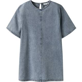 Beau 2/4 Denim Kjole, Medium Blue Denim, 134 cm