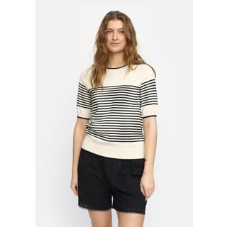 Soft Rebels Marla SS O-neck Stripe Knit SR325-201 Black