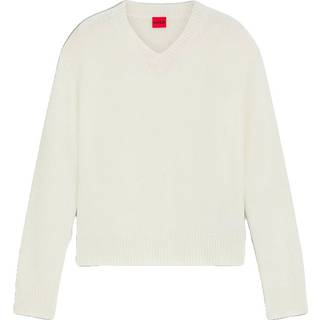 HUGO HUGO White Solanu Ballet Bow Knit Graphic Print Jumper