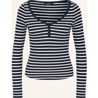 Waffle Knit Henley Long Sleeve T-Shirt