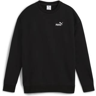 Women&#39;s Puma ESS Small No. 1 Logo Relaxed Crew Sweatshirt, Black, Size M, Clothing - Black - M
