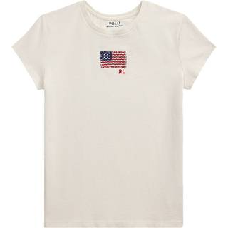 Polo Ralph Lauren Polo Ralph Lauren Cream Girls Icon Flag Logo T-Shirt